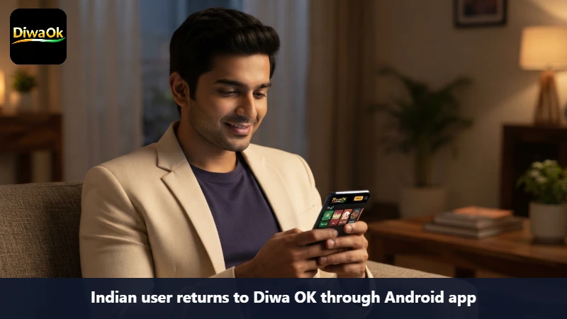 Indian user returns to Diwa OK through Android app
