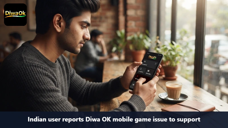 Indian user reports Diwa OK mobile game issue to support